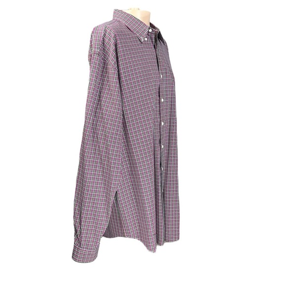 Ralph Lauren Classic Fit XLT Button Dow Plaid Preppy Made In Hong Kong - Picture 3 of 7